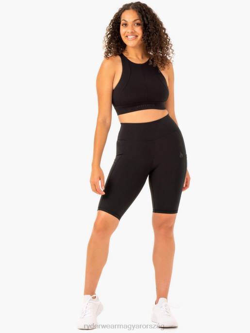 ruházat Ryderwear reset magas derekú pocket bike rövidnadrág fekete nők B48F615