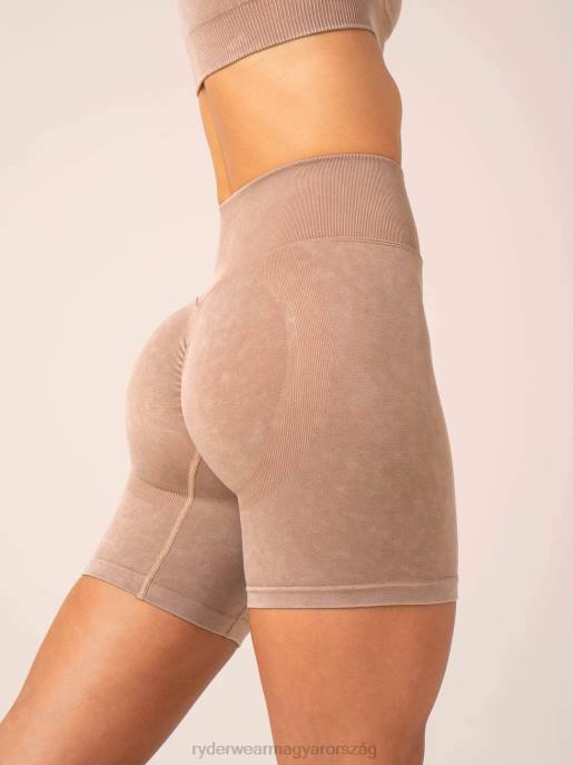 ruházat Ryderwear stonewash scrunch varrat nélküli rövidnadrág barna kőmosás nők B48F525
