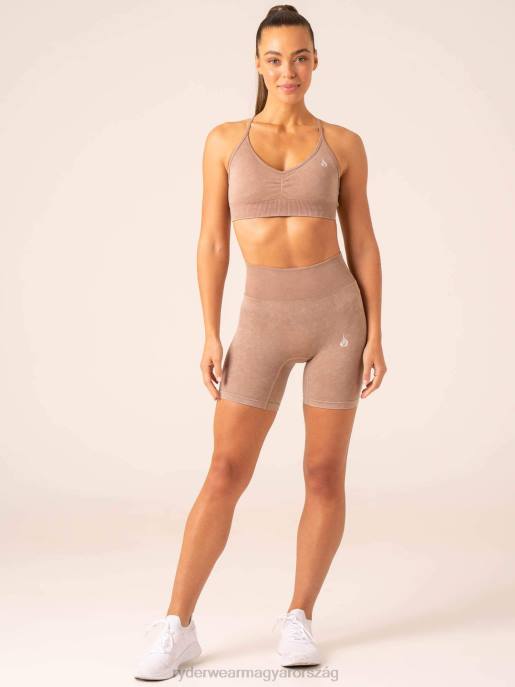 ruházat Ryderwear stonewash scrunch varrat nélküli rövidnadrág barna kőmosás nők B48F525