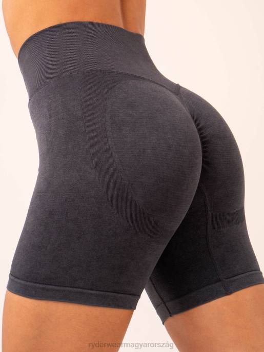 ruházat Ryderwear stonewash scrunch varrat nélküli rövidnadrág fekete kőmosás nők B48F526