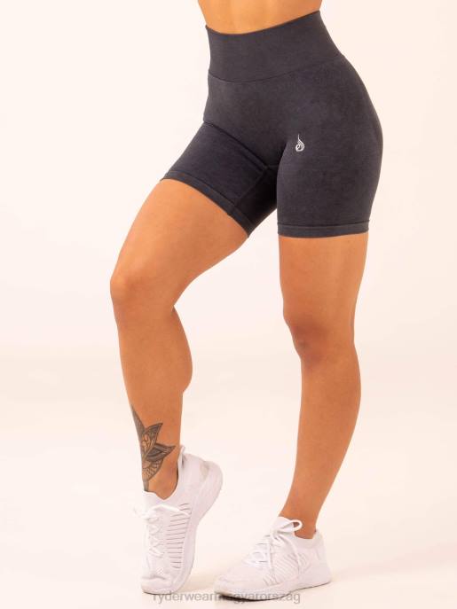 ruházat Ryderwear stonewash scrunch varrat nélküli rövidnadrág fekete kőmosás nők B48F526