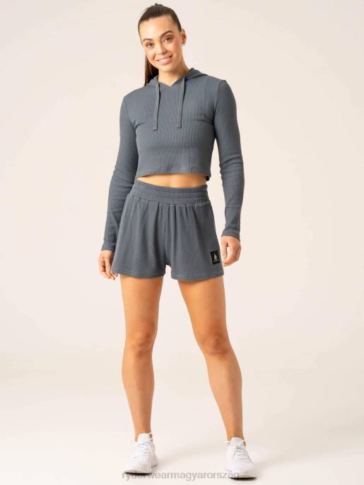 ruházat Ryderwear wwaffle társalgó rövidnadrág acél kék nők B48F561