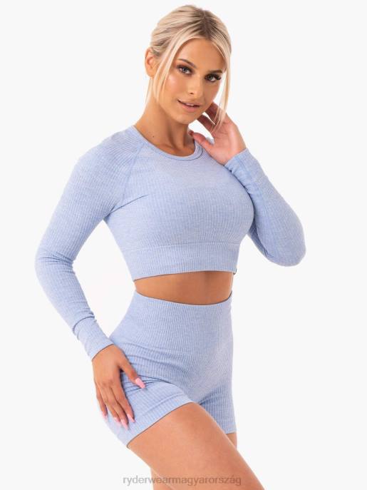 ruházat Ryderwear borda nélküli, hosszú ujjú felső kék márga nők B48F1027