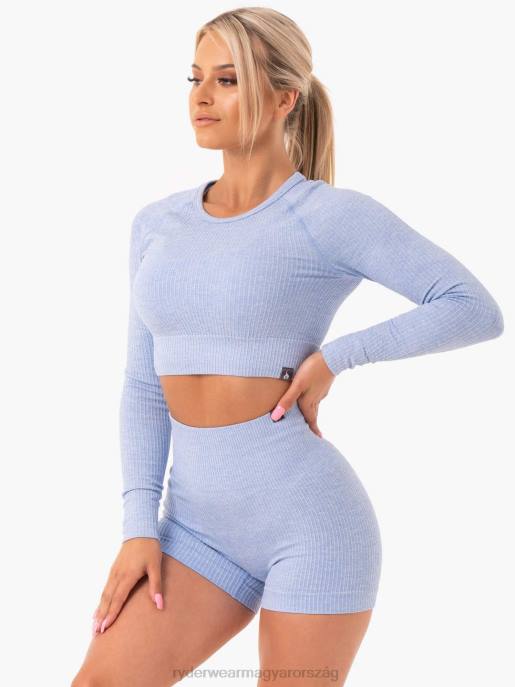 ruházat Ryderwear borda nélküli, hosszú ujjú felső kék márga nők B48F1027