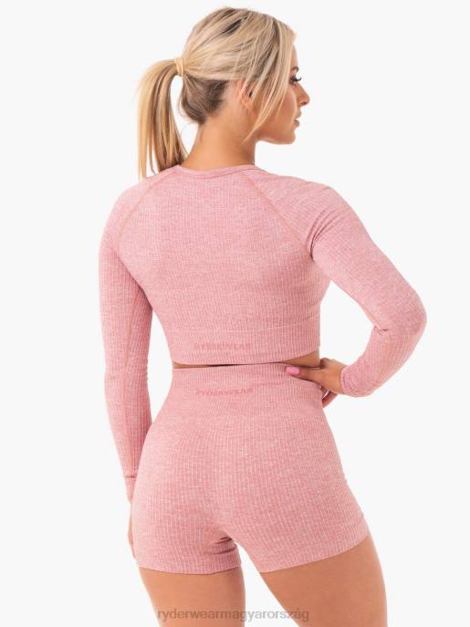 ruházat Ryderwear borda nélküli, hosszú ujjú felső pirosító márga nők B48F1028