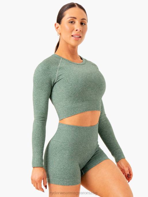ruházat Ryderwear borda nélküli, hosszú ujjú felső zöld márga nők B48F926