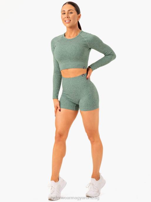 ruházat Ryderwear borda nélküli, hosszú ujjú felső zöld márga nők B48F926