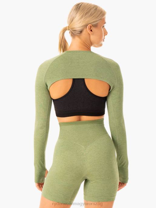 ruházat Ryderwear excel zökkenőmentes szuper termés mohazöld márga nők B48F876