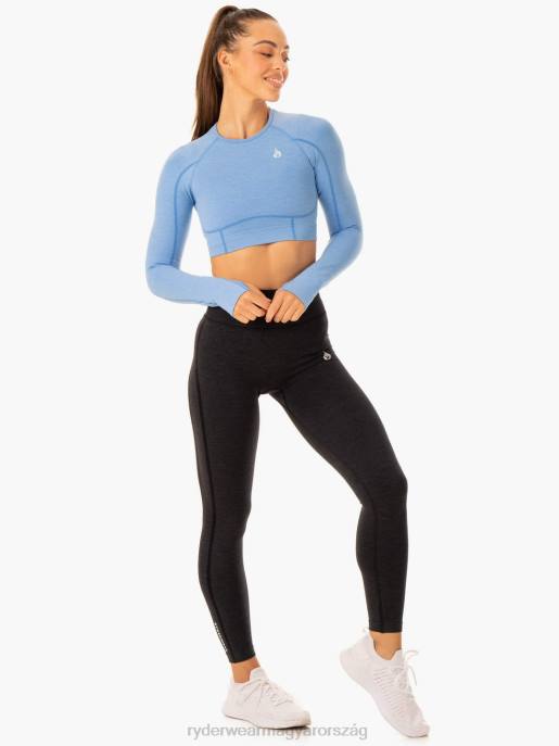 ruházat Ryderwear fokozza a varrat nélküli hosszú ujjú felsőt kék nők B48F903