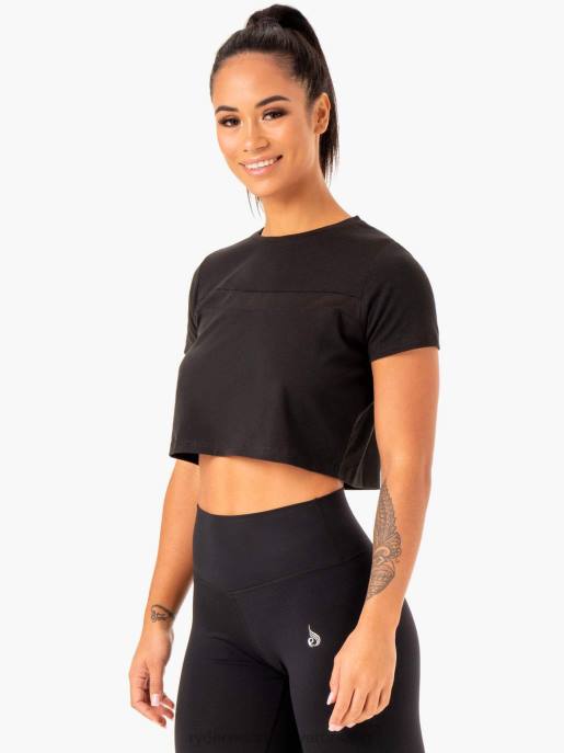 ruházat Ryderwear hibrid hálós póló fekete nők B48F977