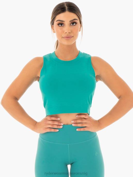 ruházat Ryderwear motion crop top a zöldeskék nők B48F1038