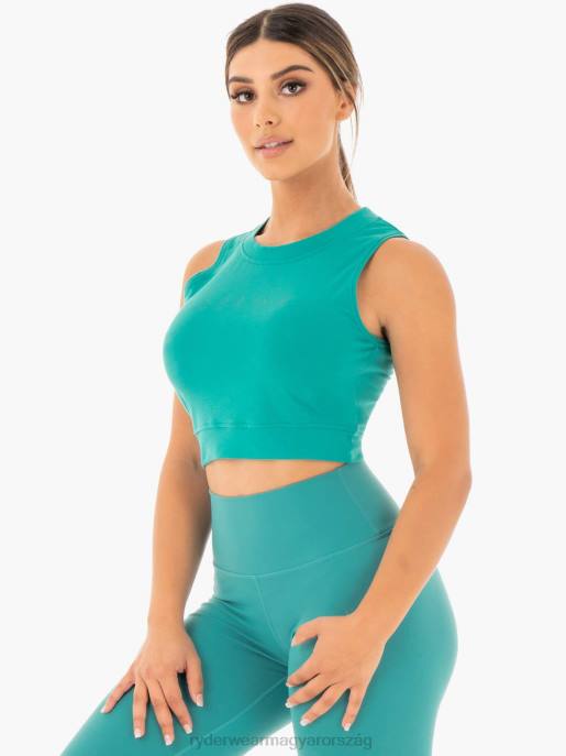 ruházat Ryderwear motion crop top a zöldeskék nők B48F1038