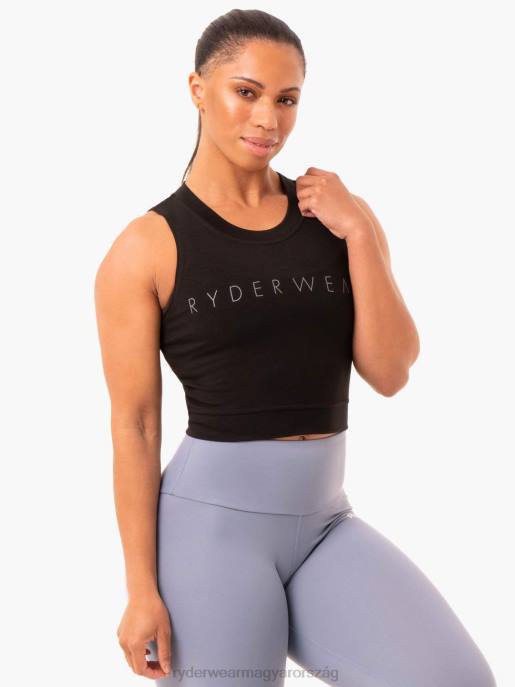ruházat Ryderwear motion crop top fekete nők B48F1035