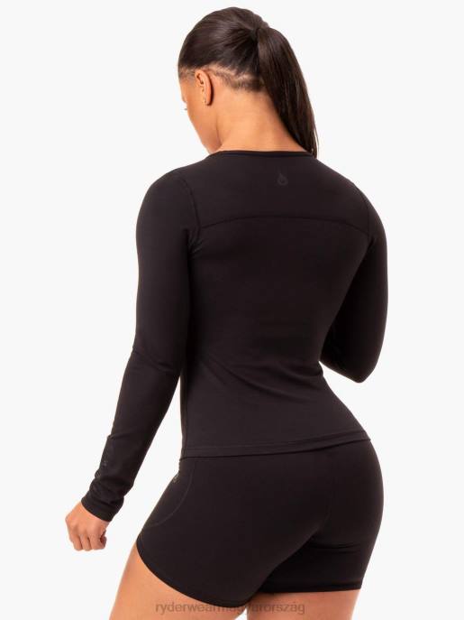 ruházat Ryderwear nkd align hosszú ujjú edzőfelső fekete nők B48F953