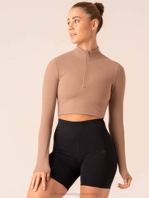 ruházat Ryderwear nkd félcipzáras hosszú ujjú felső tópszín nők B48F776