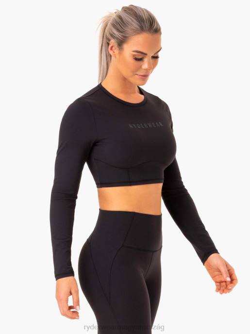 ruházat Ryderwear sola hosszú ujjú felső fekete nők B48F1011