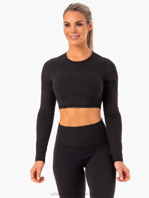 ruházat Ryderwear sola hosszú ujjú felső fekete nők B48F1011