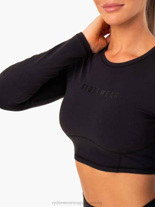 ruházat Ryderwear sola hosszú ujjú felső fekete nők B48F1011