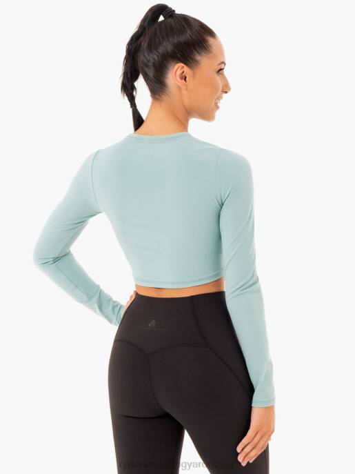 ruházat Ryderwear sola hosszú ujjú felső tengerhab kék nők B48F1009