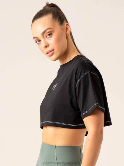 ruházat Ryderwear stride oversize póló fekete nők B48F764