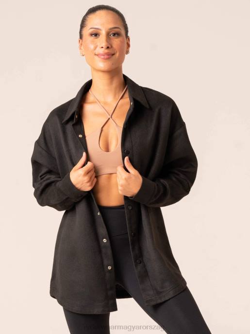 ruházat Ryderwear túlméretezett kagyló fekete nők B48F785