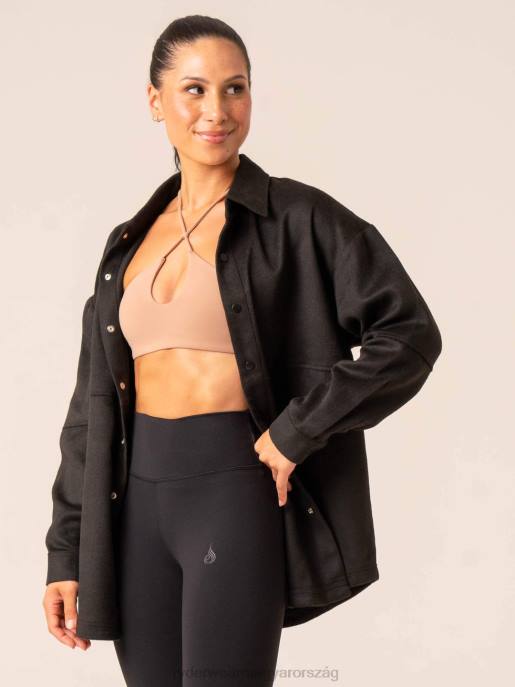ruházat Ryderwear túlméretezett kagyló fekete nők B48F785