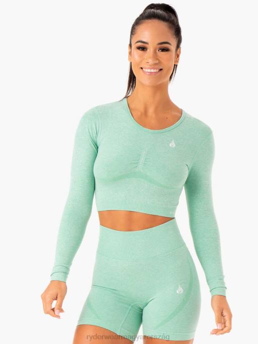 ruházat Ryderwear varrás nélküli, hosszú ujjú felső menta márga nők B48F968
