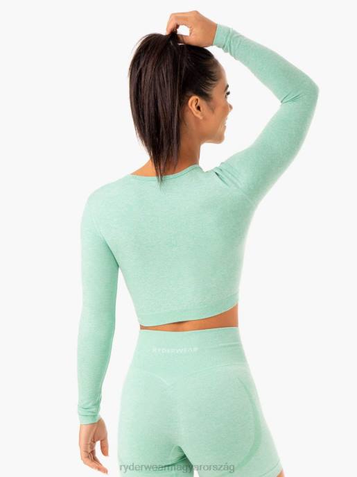ruházat Ryderwear varrás nélküli, hosszú ujjú felső menta márga nők B48F968