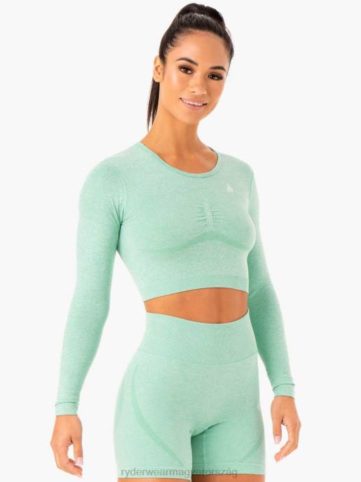 ruházat Ryderwear varrás nélküli, hosszú ujjú felső menta márga nők B48F968