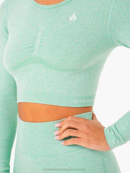 ruházat Ryderwear varrás nélküli, hosszú ujjú felső menta márga nők B48F968