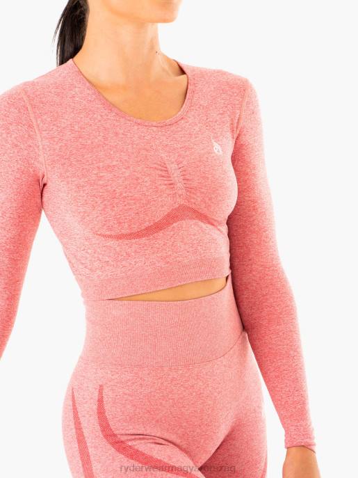 ruházat Ryderwear varrás nélküli, hosszú ujjú felső rózsaszín márga nők B48F916