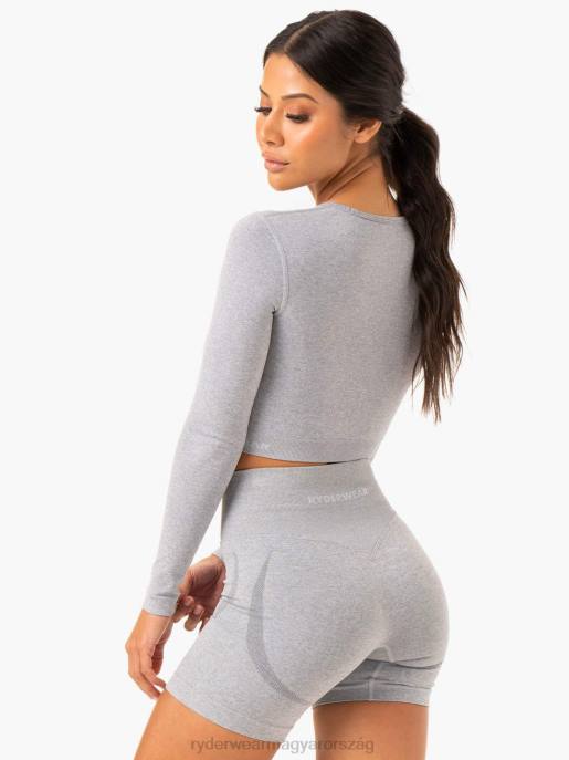 ruházat Ryderwear varrás nélküli, hosszú ujjú felső szürke márga nők B48F971