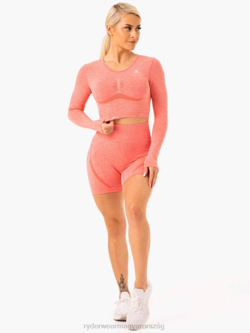 ruházat Ryderwear varrás nélküli, hosszú ujjú felső őszibarack márga nők B48F969