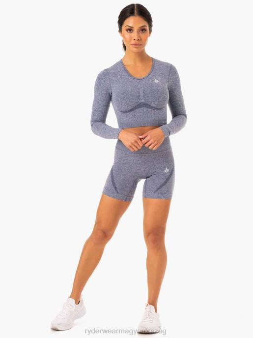 ruházat Ryderwear varrás nélküli, hosszú ujjú felső tengerész márga nők B48F970