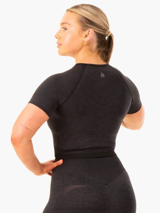 ruházat Ryderwear Excel varrat nélküli póló fekete márga nők B48F889