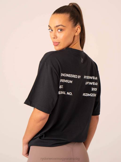 ruházat Ryderwear ipari túlméretezett póló fekete nők B48F753