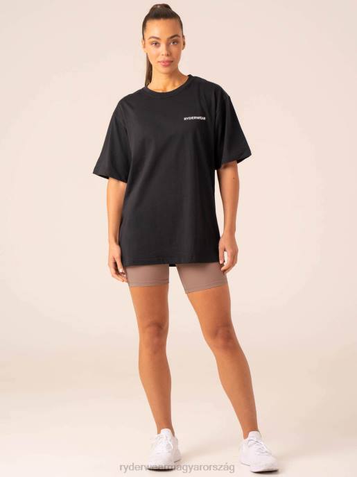 ruházat Ryderwear ipari túlméretezett póló fekete nők B48F753