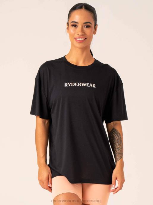 ruházat Ryderwear megállíthatatlan túlméretezett póló fekete nők B48F792