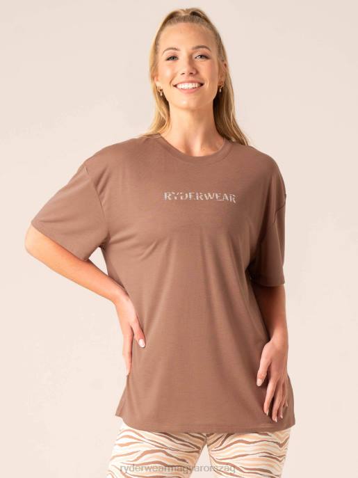 ruházat Ryderwear megállíthatatlan túlméretezett póló mohaachát nők B48F790