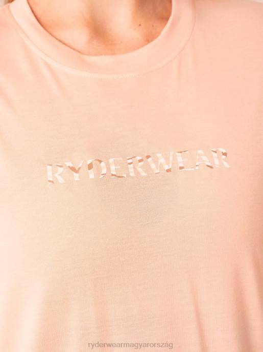 ruházat Ryderwear megállíthatatlan túlméretezett póló őszibarack nők B48F789