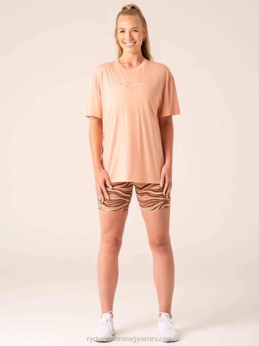ruházat Ryderwear megállíthatatlan túlméretezett póló őszibarack nők B48F789
