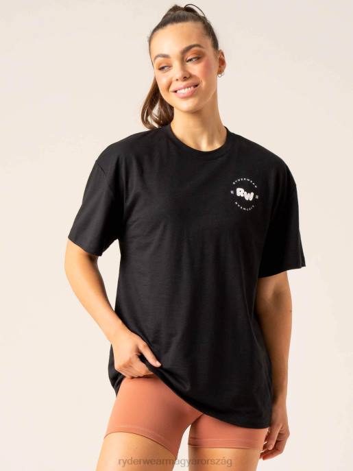 ruházat Ryderwear momentum túlméretezett póló fekete nők B48F822