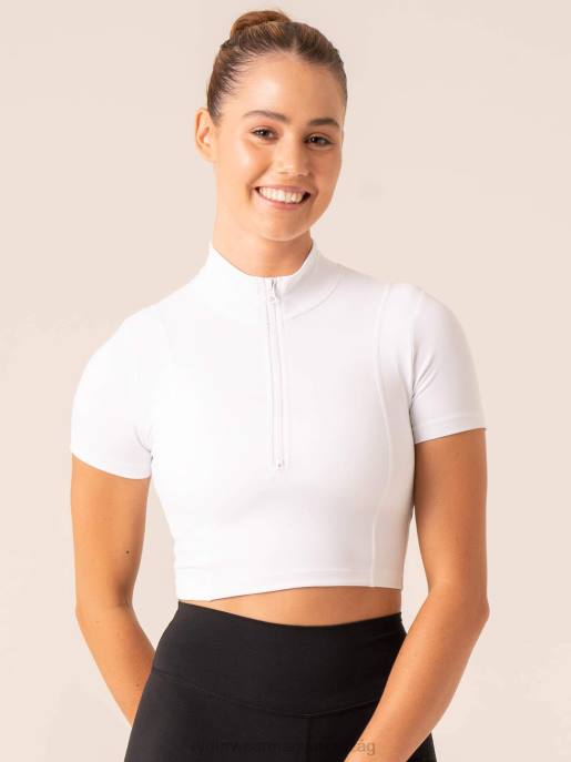 ruházat Ryderwear nkd félcipzáras póló fehér nők B48F772