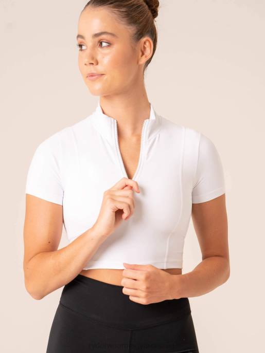 ruházat Ryderwear nkd félcipzáras póló fehér nők B48F772