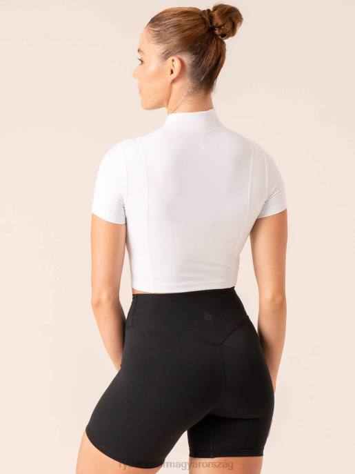 ruházat Ryderwear nkd félcipzáras póló fehér nők B48F772