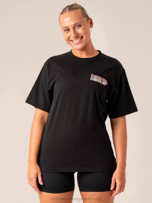 ruházat Ryderwear pozitív hangulatú póló fekete nők B48F804