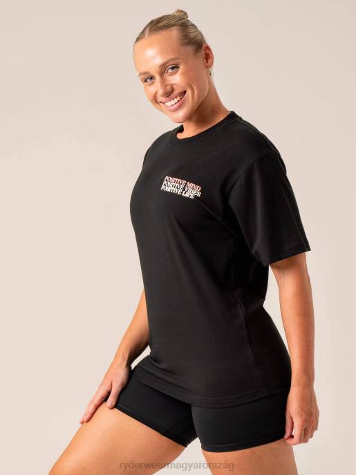 ruházat Ryderwear pozitív hangulatú póló fekete nők B48F804