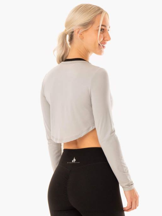 ruházat Ryderwear revival hosszú ujjú hálós póló szürke nők B48F896