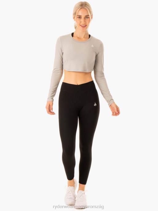 ruházat Ryderwear revival hosszú ujjú hálós póló szürke nők B48F896