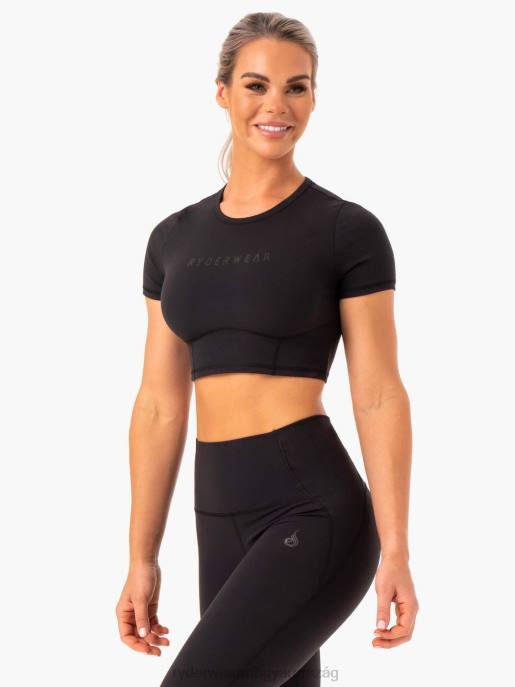 ruházat Ryderwear sola testes póló fekete nők B48F1015